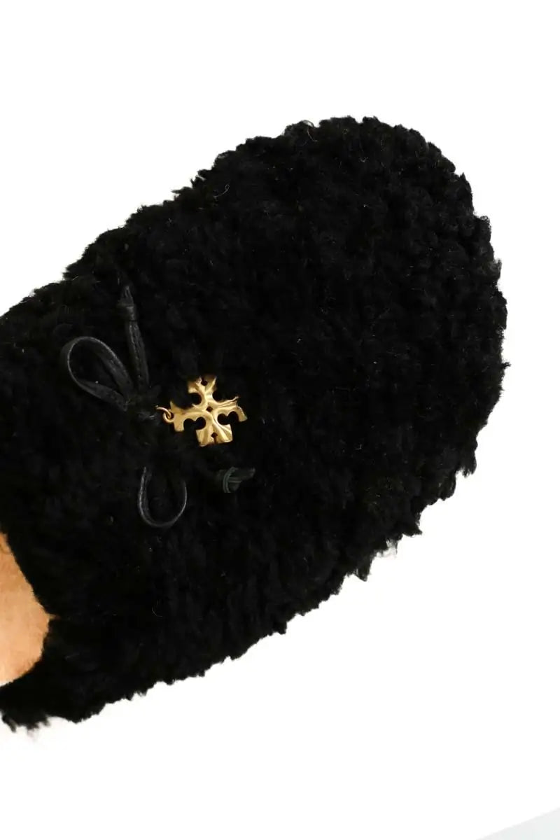 Mules Tory Burch Noir en Fausse fourrure