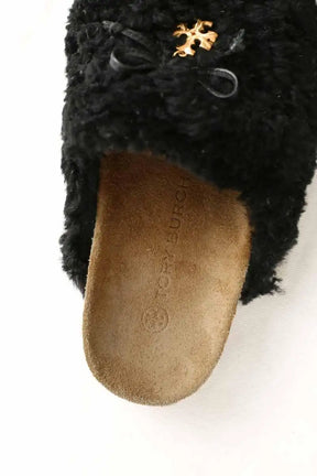 Mules Tory Burch Noir en Fausse fourrure