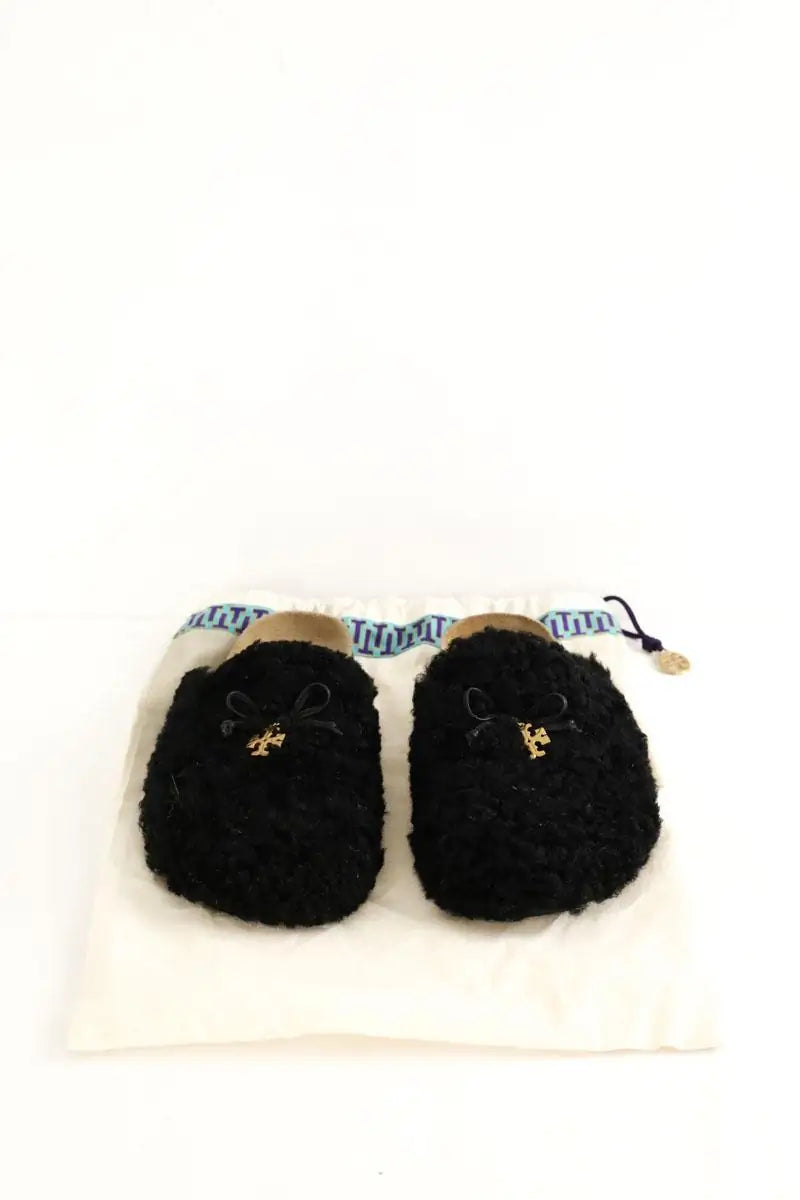 Mules Tory Burch Noir en Fausse fourrure