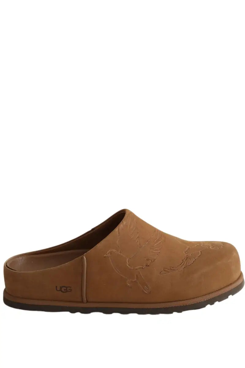 Mules Ugg Camel en Cuir, taille 43 - Seconde Main
