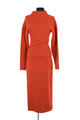 Robe Destree Orange en Laine, taille S - Seconde Main