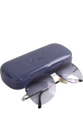 Lunettes de soleil Chloé Bleu en Métal