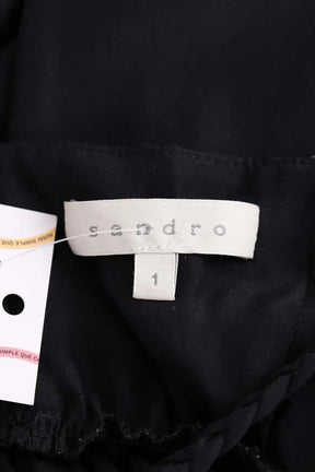 Robe Sandro Noir en Soie