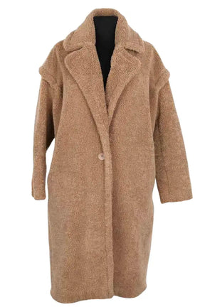 Robe Maje Camel en Synthétique, taille S - Seconde Main