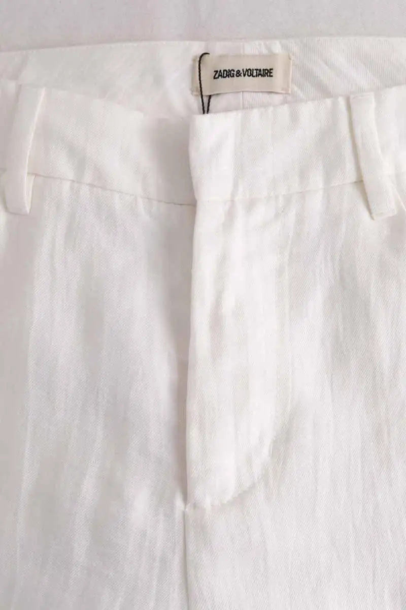 Pantalon Zadig & Voltaire Pistol tailleur lin Blanc en Lin