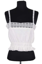 Top sans manche Faithfull The Brand Blanc en Coton, taille S - Seconde Main