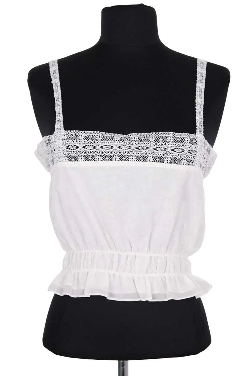 Top sans manche Faithfull The Brand Blanc en Coton, taille S - Seconde Main