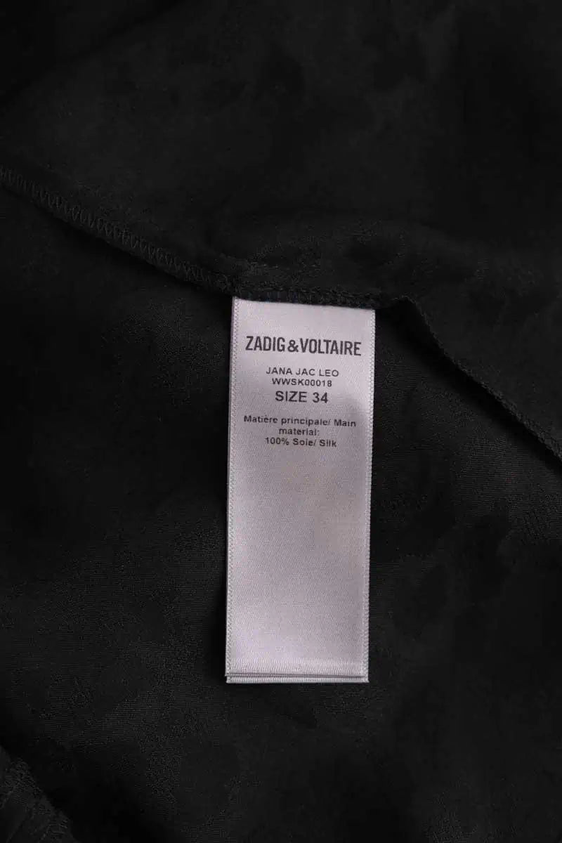 Jupe Zadig & Voltaire Jana ja leo Noir en Soie