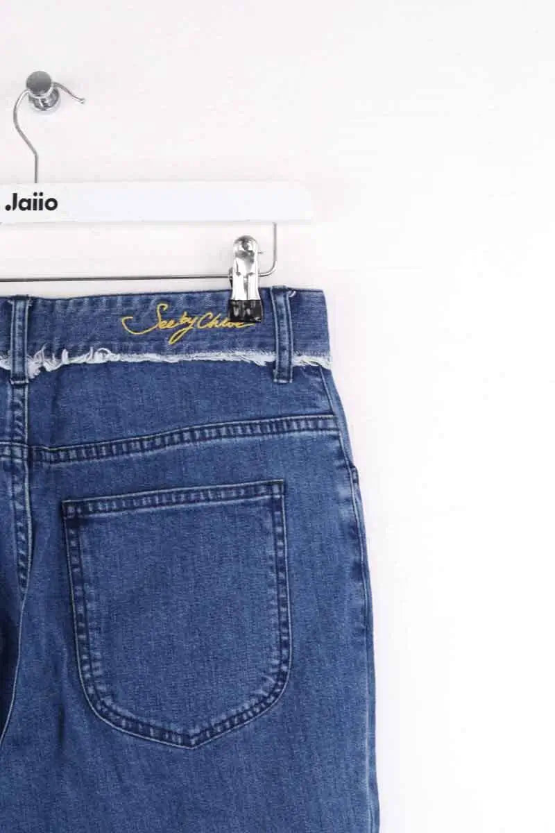 Jean droit See By Chloé Bleu en Coton