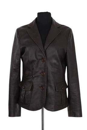 Veste Max Mara Marron en Cuir, taille L - Seconde Main