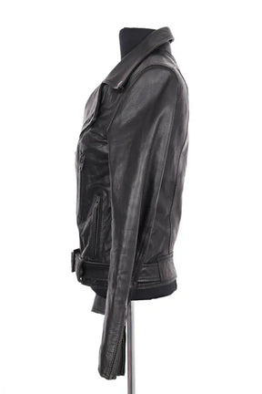 Veste Maje Noir en Cuir