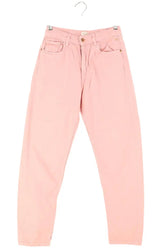 Jean droit Des Petits Hauts Rose en Coton, taille XS - Seconde Main