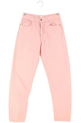 Jean droit Des Petits Hauts Rose en Coton, taille XS - Seconde Main