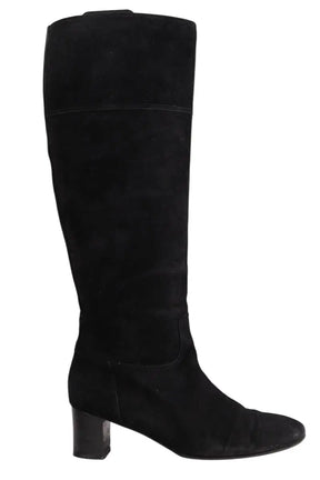 Bottes Hermès Nalla Noir en Daim, taille 39 - Seconde Main