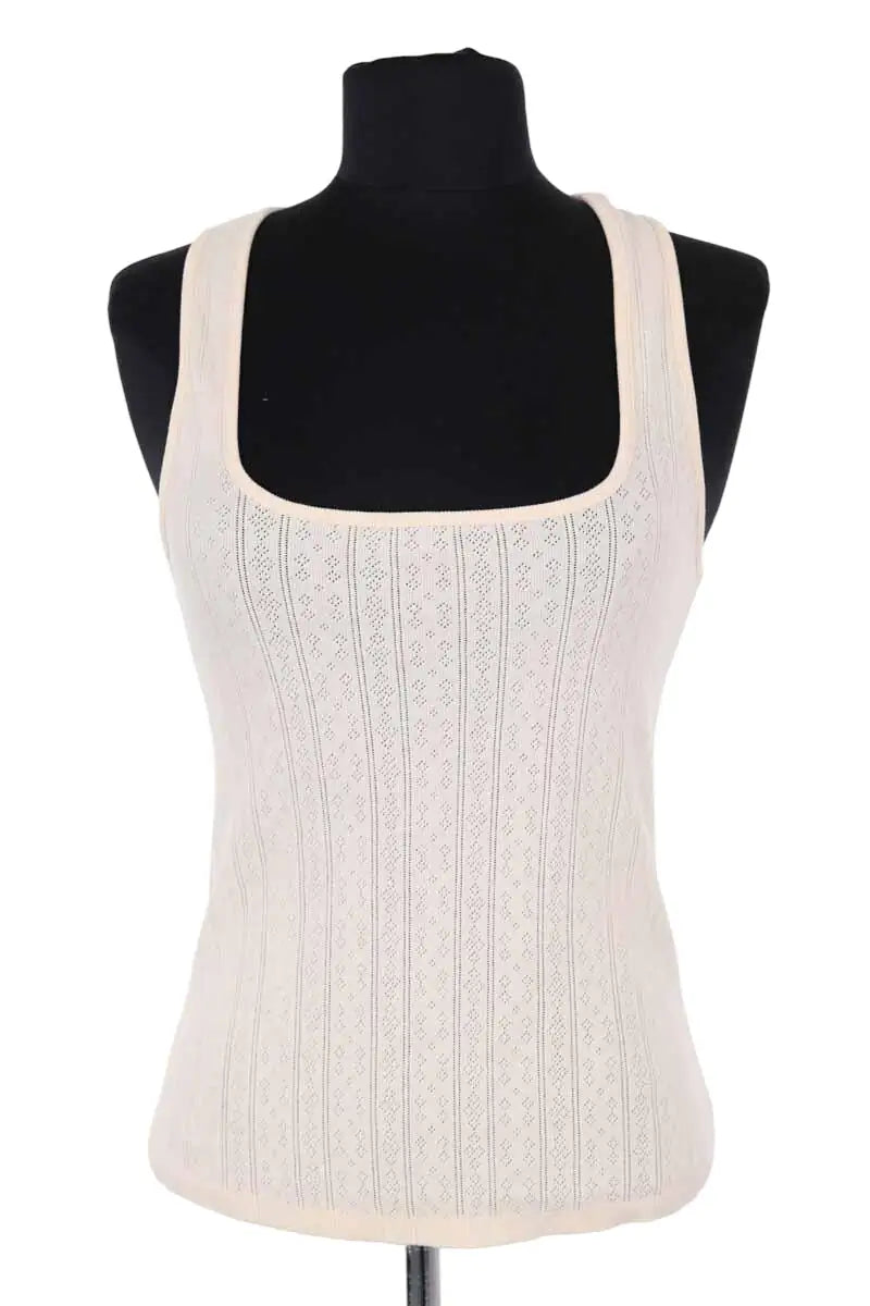 Top sans manche Sézane Beige en Coton, taille S - Seconde Main