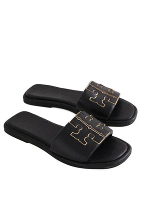 Mules Tory Burch Noir en Cuir