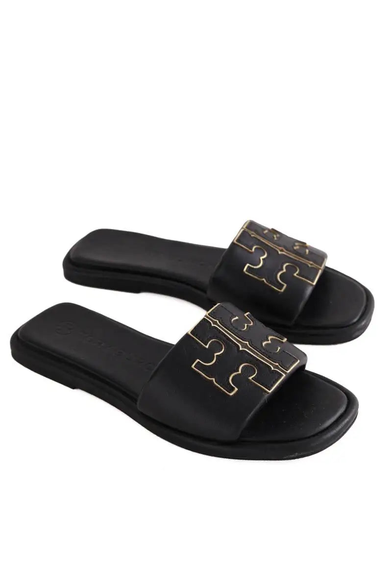 Mules Tory Burch Noir en Cuir