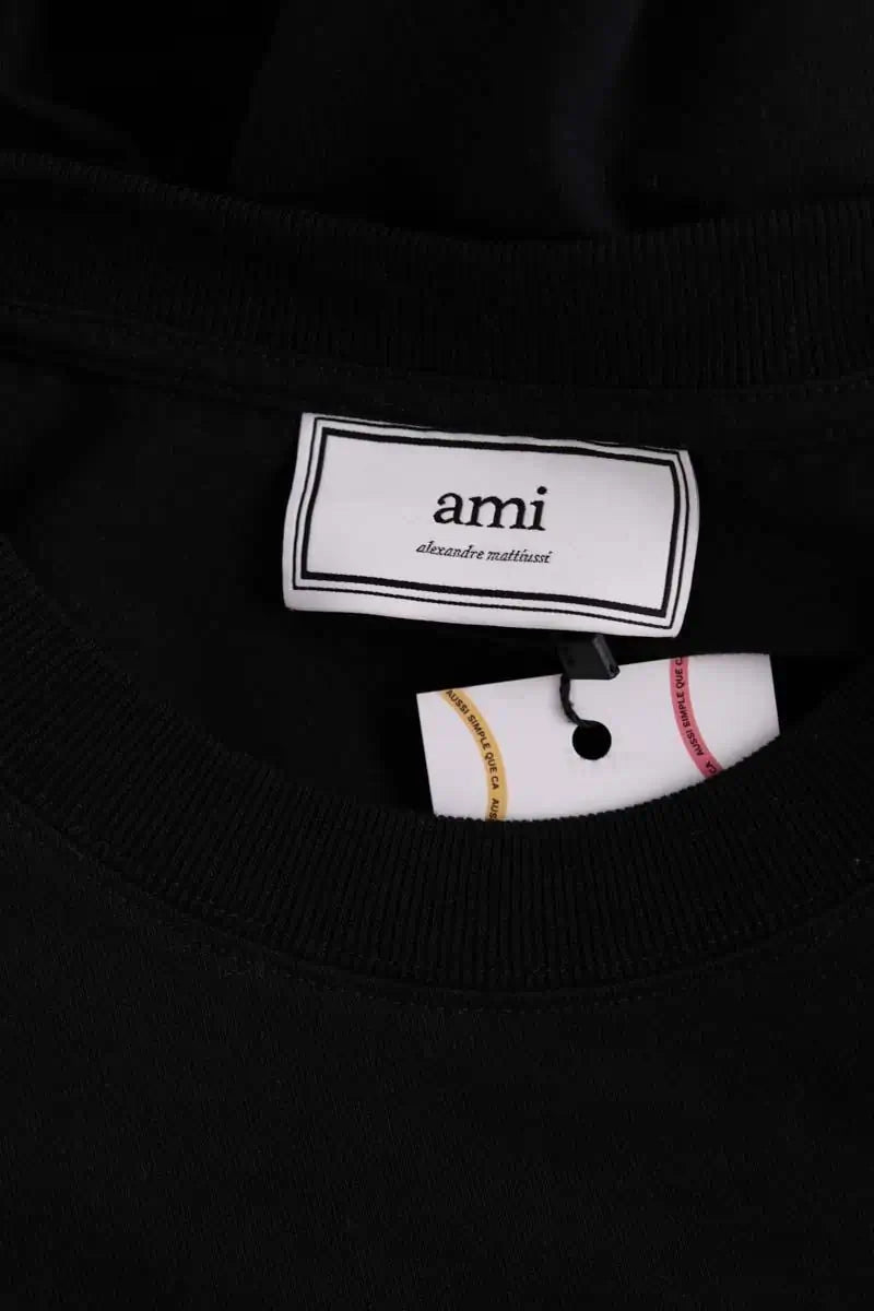 T-shirt Ami Noir en Coton
