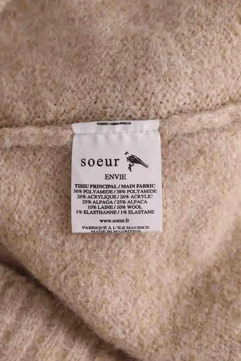 Pull Soeur Beige en Synthétique