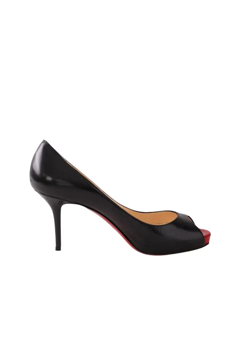 Talons Christian Louboutin Noir en Cuir, taille 39 - Seconde Main