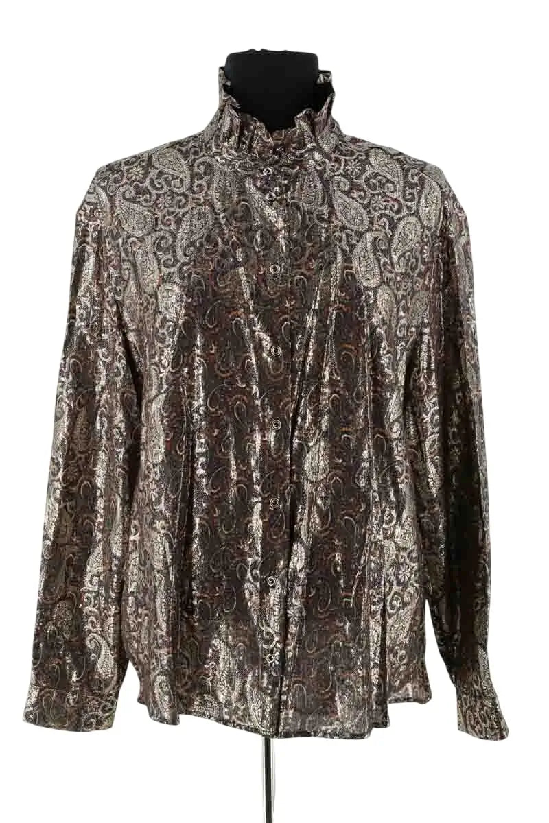 Blouse Claudie Pierlot Doré en Viscose, taille M - Seconde Main