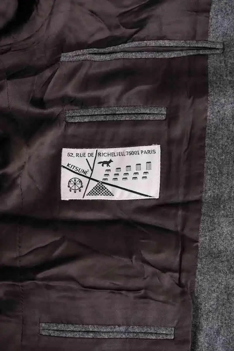 Veste Kitsuné Gris en Laine