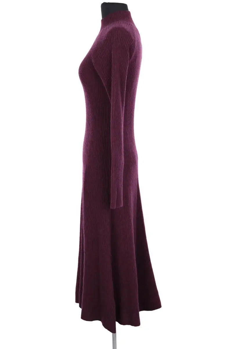 Robe Eric Bompard Bordeaux en Cachemire