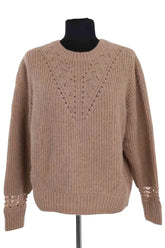 Pull The Kooples Marron en Synthétique, taille S - Seconde Main