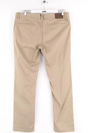 Pantalon droit Boss Kaki en Coton