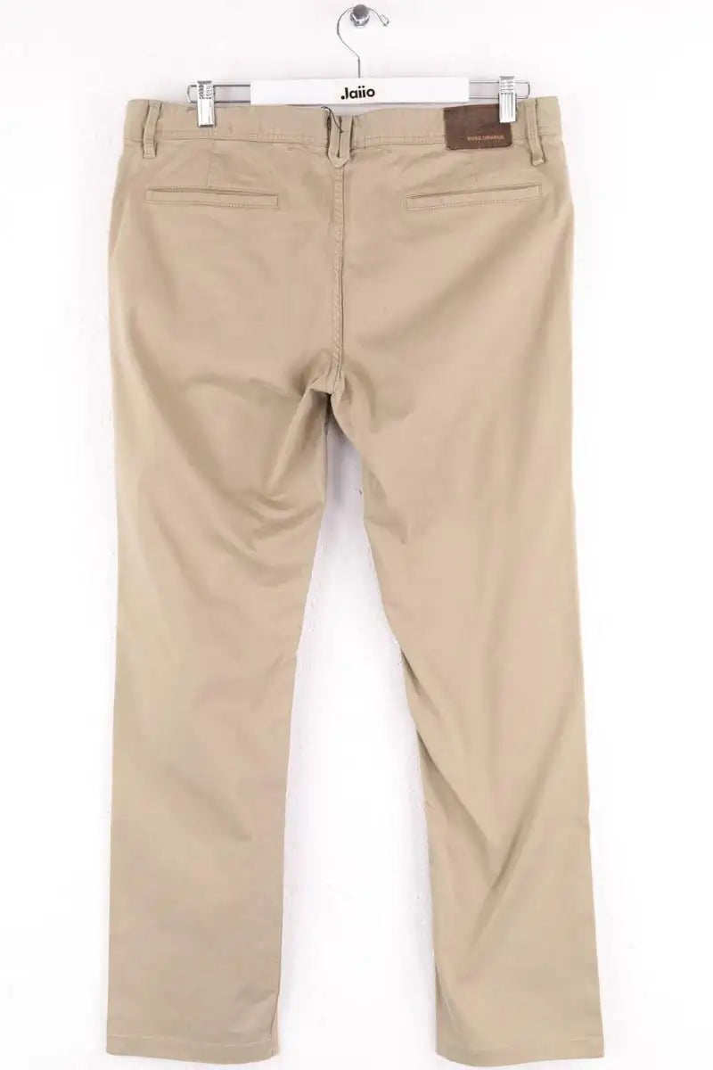 Pantalon droit Boss Kaki en Coton