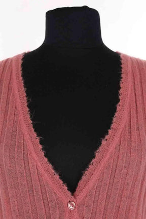 Cardigan Mes Demoiselles Rose en Laine