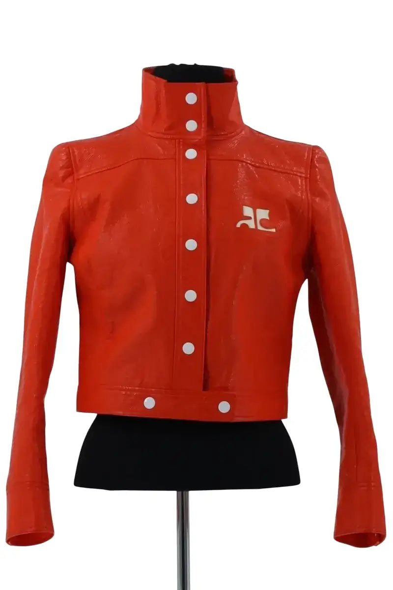 Veste Courrèges Orange en Synthétique, taille M - Seconde Main