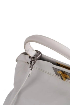 Sac à bandoulière Fendi Peekaboo Medium Blanc en Cuir
