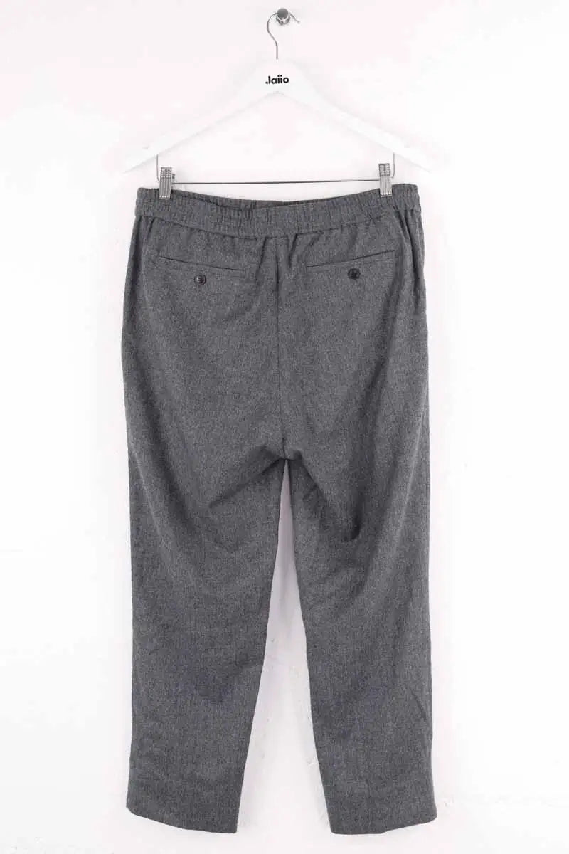 Pantalon droit Ami Gris en Laine