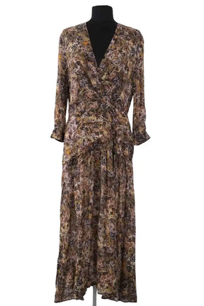 Robe Iro Mauri Kaki en Viscose, taille M - Seconde Main