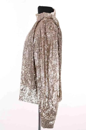 Blouse Sézane Doré en Paillettes