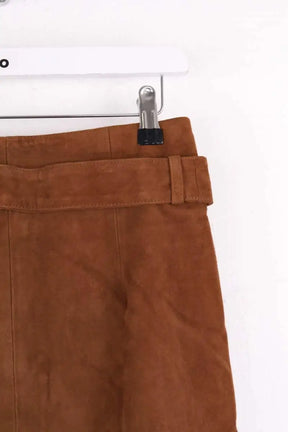 Jupe Sézane Camel en Cuir
