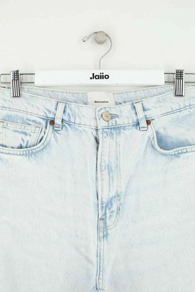 Jean large Reformation Bleu en Coton