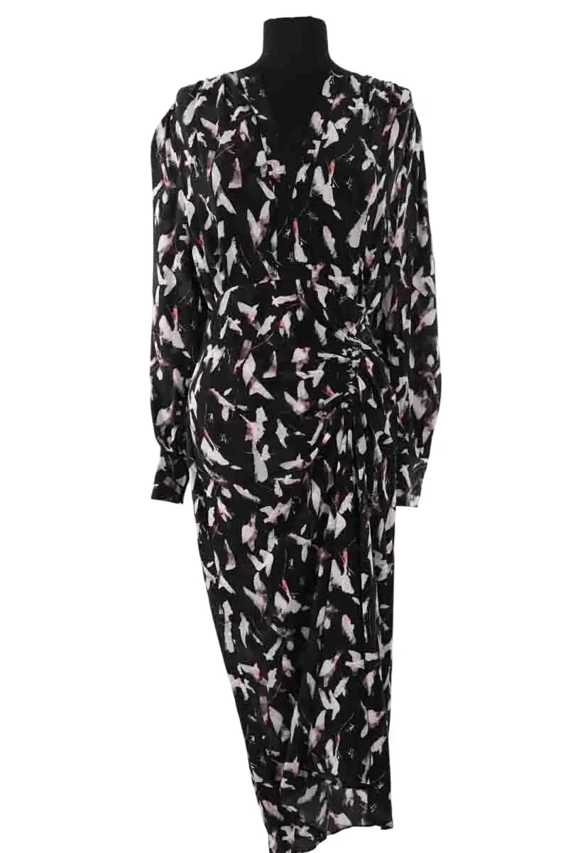 Robe Iro Noir en Synthétique, taille S - Seconde Main