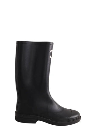 Bottes Chanel Noir en Caoutchouc, taille 40 - Seconde Main