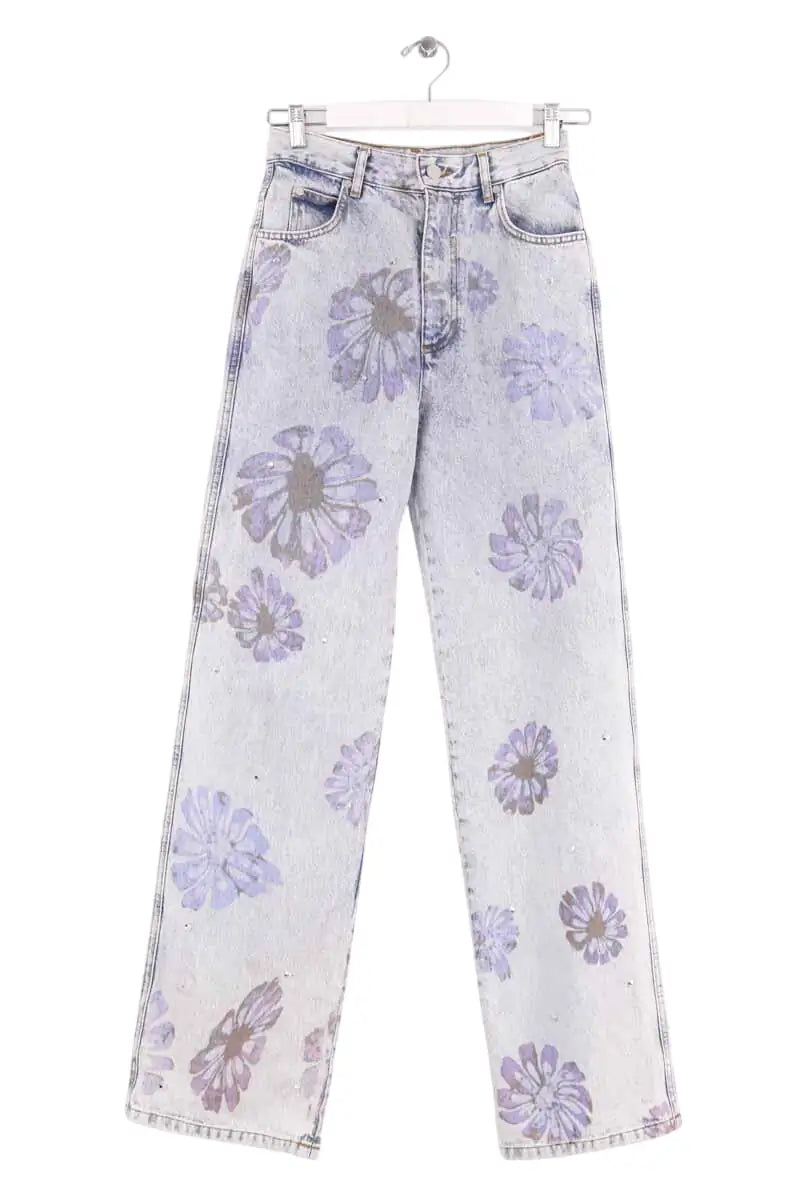 Jean droit Sandro Bleu en Coton, taille S - Seconde Main