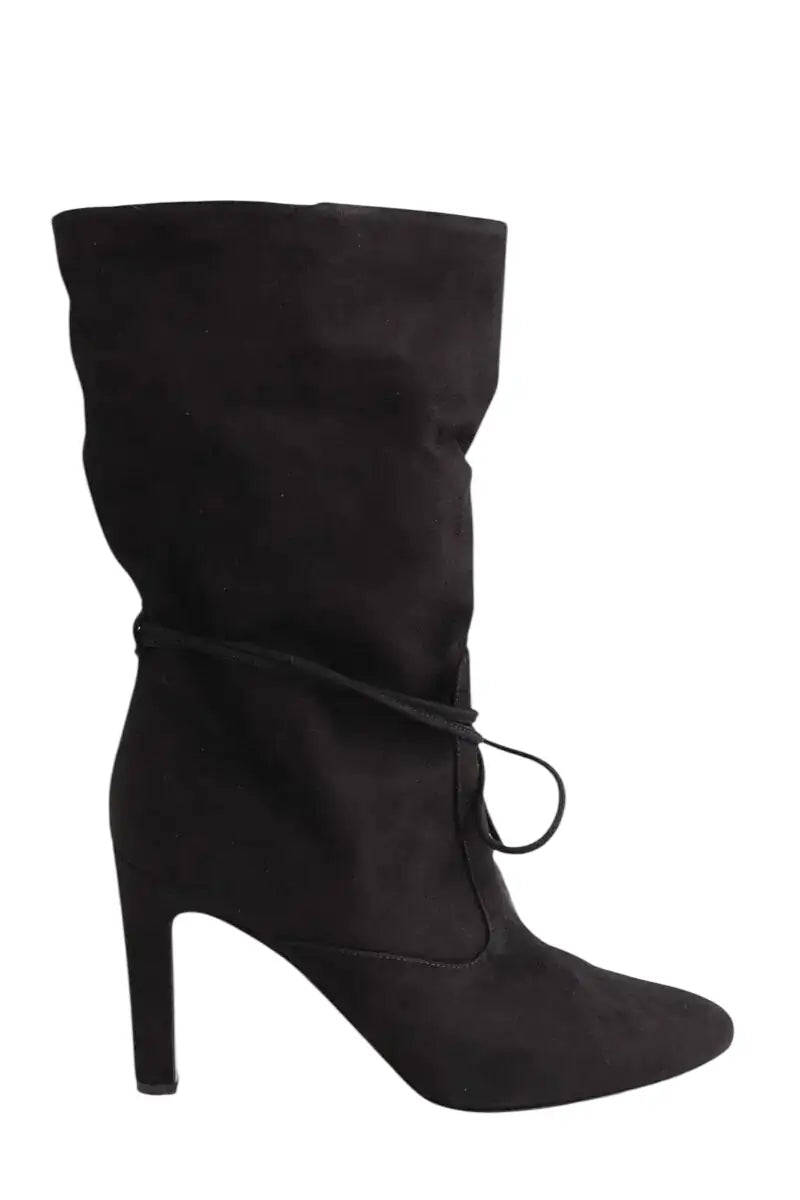 Boots LK Bennett Eliza Noir en Daim, taille 40 - Seconde Main