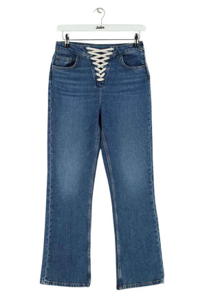 Jean droit Maje Bleu en Coton, taille M - Seconde Main
