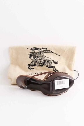 Talons Burberry Marron en Cuir