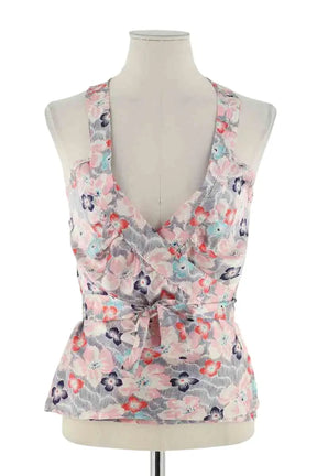 Top sans manche Maje Rose en Soie, taille M - Seconde Main