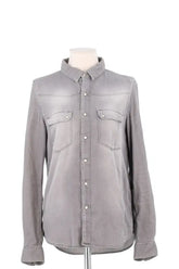 Chemise Ba&Sh Gris en Coton, taille XS - Seconde Main