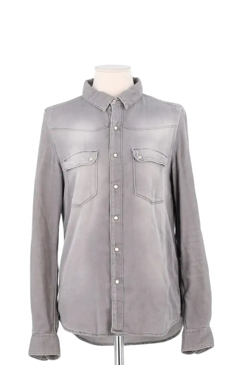 Chemise Ba&Sh Gris en Coton, taille XS - Seconde Main