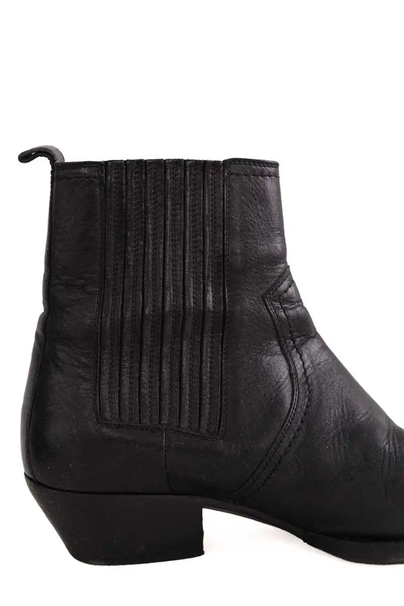 Boots western Saint Laurent Noir en Cuir