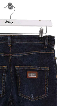 Jean bootcut Dolce & Gabbana Marine en Coton