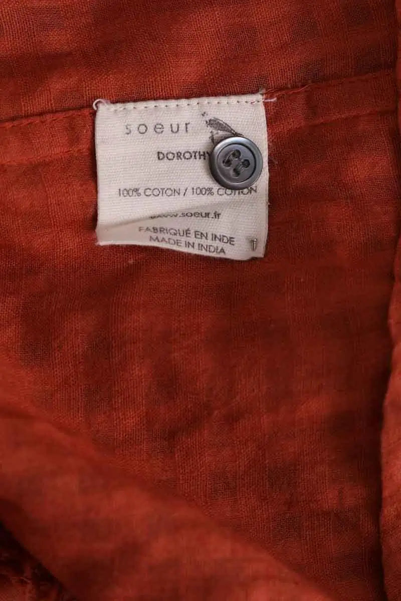 Blouse Soeur Orange en Coton